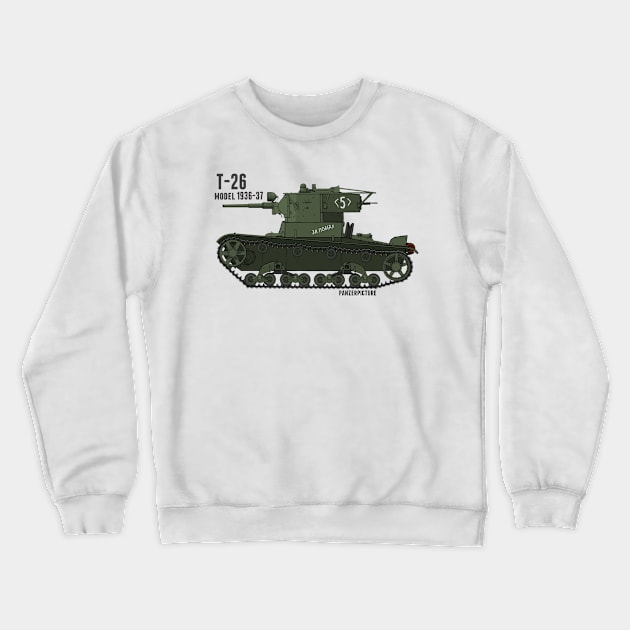 T-26 Model 1936-37 Crewneck Sweatshirt by Panzerpicture